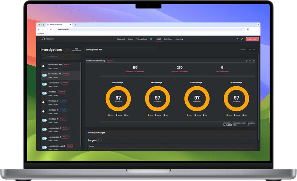 Laptop with ASM dashboard