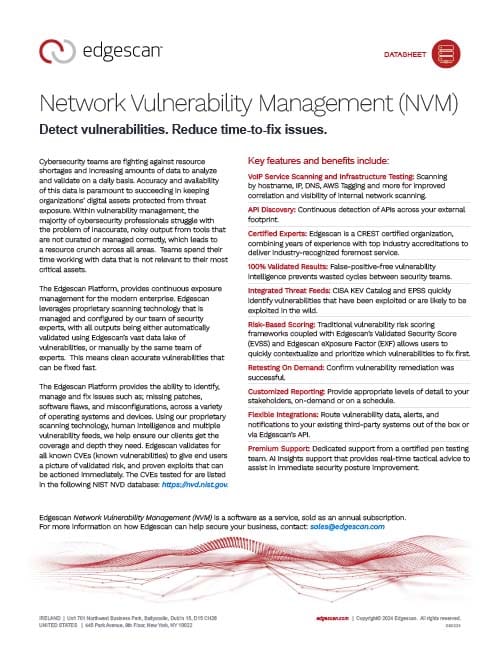 Network Vulnerability Management (NVM)