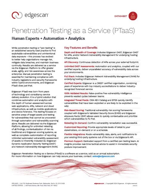 Penetration Testing as a Service (PTaaS)